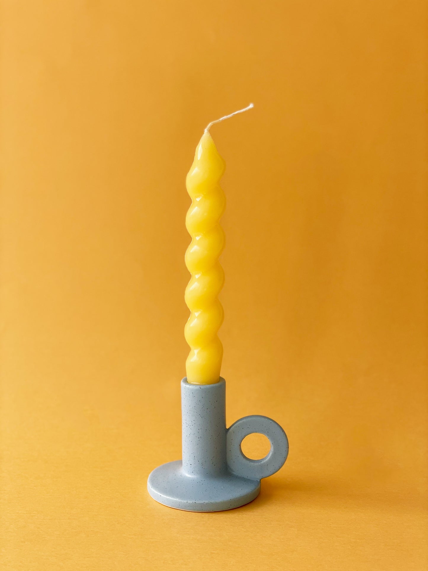 Spiral Taper Candle - Yellow
